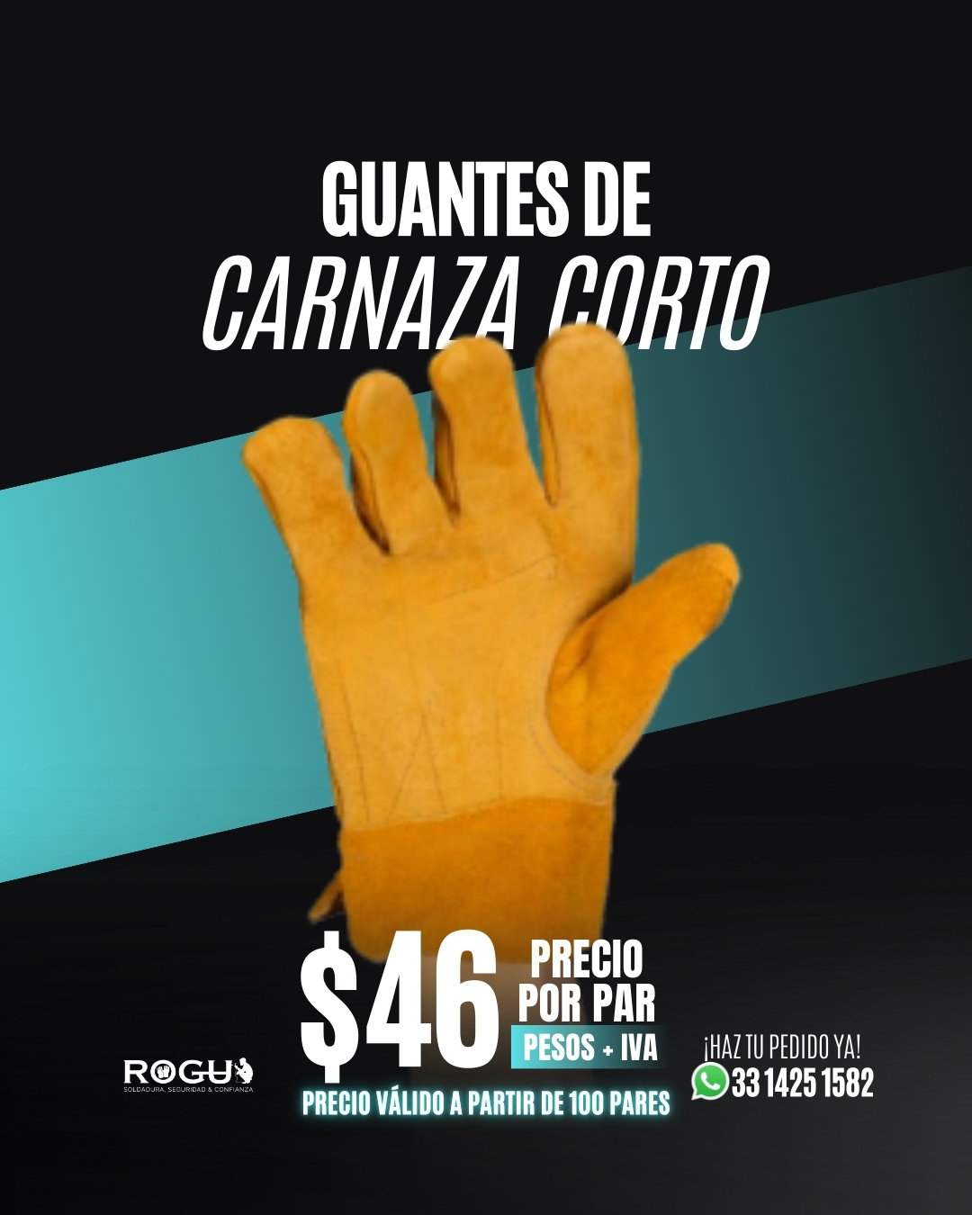 GUANTES DE CARNAZA CORTO